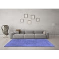 thumbnail image 3 of Ahgly Company Indoor Round Abstract Blue Modern Area Rugs, 3' Round, 3 of 4