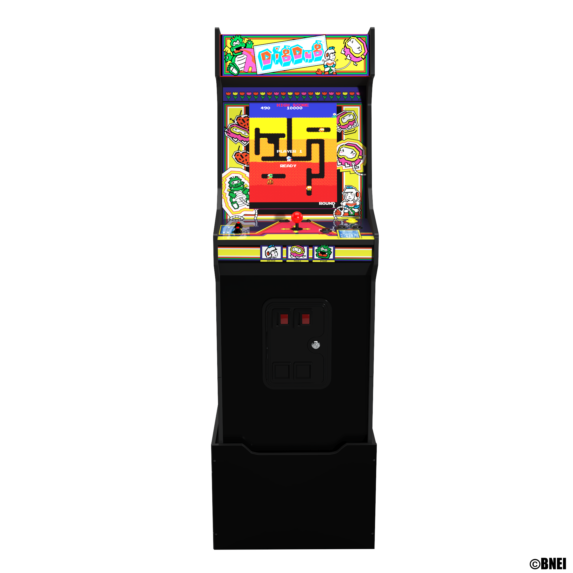 Arcade1Up Dig Dug Bandai Namco Legacy Edition Arcade with Riser and Light-Up Marquee - image 7 of 7