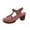 Pink, variant on Summer Sandals for Women 2025 Thick Heel Slip-On Peep Toe Causal Daily Shoes with Buckle for Women Beach Vacation Fashion