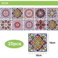 thumbnail image 2 of 2 juegos de pegatinas de mosaico con simulación floral pequeña con costura de mandala, pegatinas de pared autoadhesivas para decoración del hogar, la cocina y el baño, 2 of 5