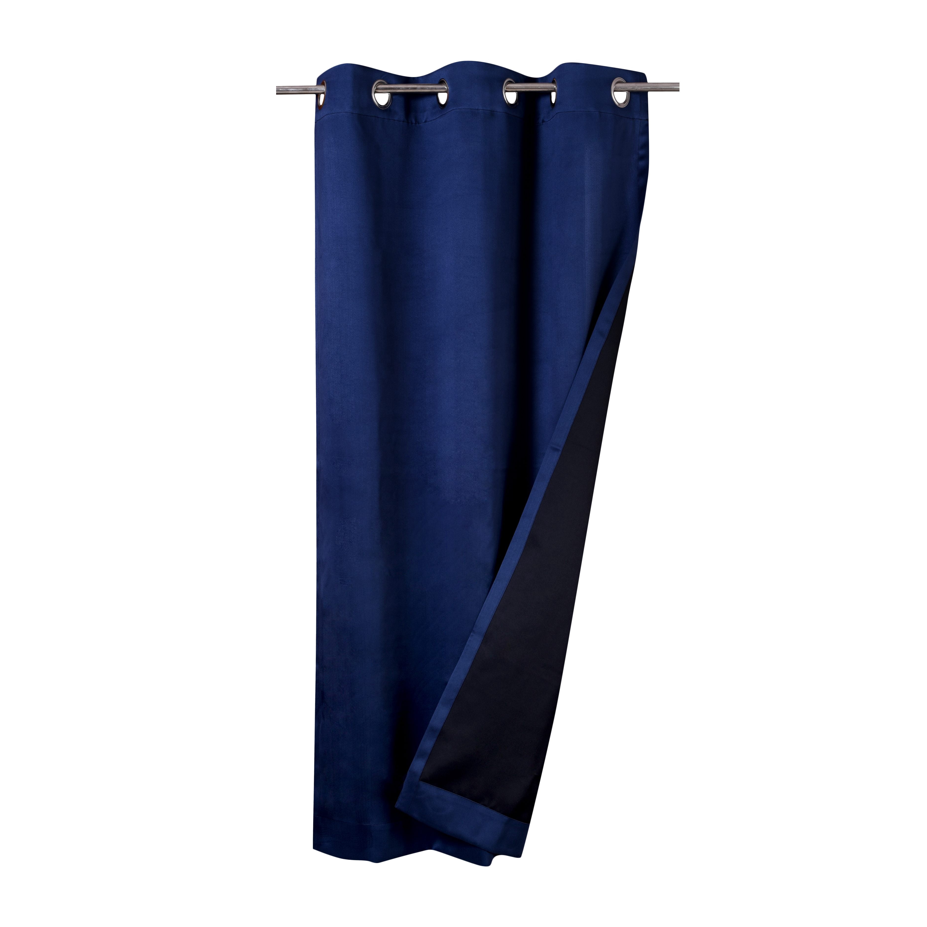 Triangle Weavers Window Blackout Curtains 100% Polyester, Set Of 2, Royal Blue color, 42"W x 63"L