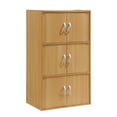 thumbnail image 1 of Open Box 6 Door Enclosed Multipurpose Storage Cabinet for Home & Office, Beech, 1 of 5