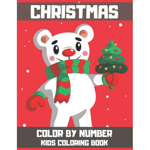 Christmas Color By Number Kids Coloring Book