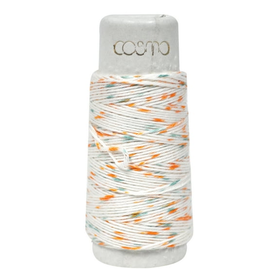 Cosmo Hidamari Sashiko Variegated Thread 30 Meters Shaved Ice Orange Blue