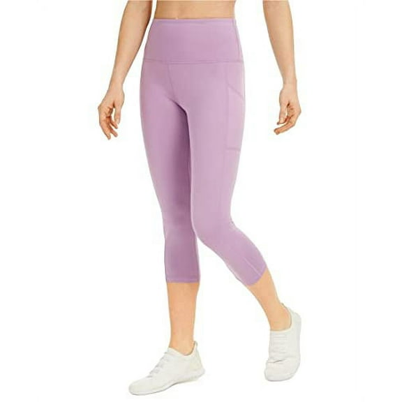Ideology Women's High-Rise Cropped Side-Pocket Leggings Rhapsody Pink Size Small