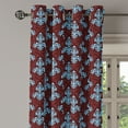 thumbnail image 2 of Ambesonne Brown Blue Grommet Curtain, Victorian Foliage, 50" x 108", Brown Blue, 2 of 6