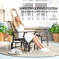 thumbnail image 3 of Outsunny Outdoor Glider Chair with Ottoman, 2-Piece Patio Glider Set with High Back, Wide Seat, Breathable Mesh for Porch, Garden, Backyard, Tan, 3 of 9