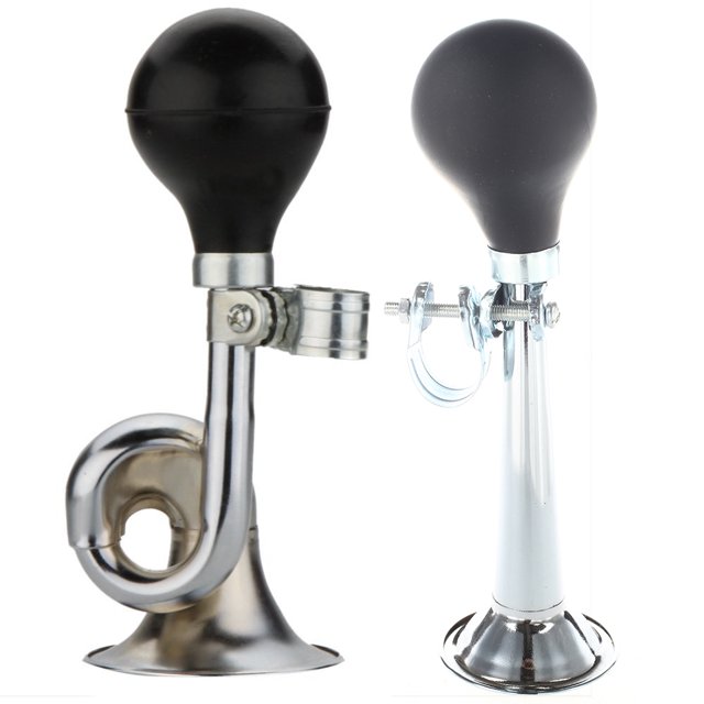 2 Pcs Non-Électronique Trompette Fort Vélo Vélo Vélo Vintage Rétro Bugle Hooter Klaxon 18cm & 22cm
