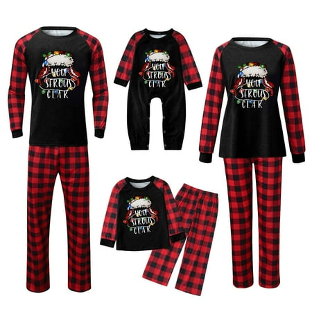 

Matching Family Christmas Pajamas Set Xmas Holiday PJs for Women/Men/Kids/Couples Letter Printed Loungewear Sleepwear