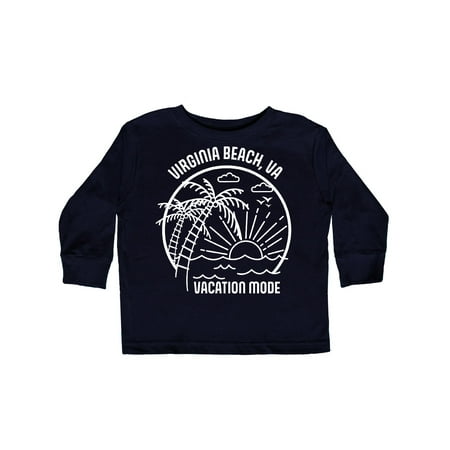 

Inktastic Summer Vacation Mode Virginia Beach Virginia Gift Toddler Boy or Toddler Girl Long Sleeve T-Shirt