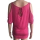 thumbnail image 4 of Dnzceghtig Hombro Tops para Mujer Verano Blusa Suelta Murciélago Manga Corta Camisetas Casual Baggy Crew, 4 of 6