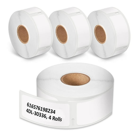 Compatible Dymo Label Refill for 30336 | 4 Rolls | Size 6” x 6” | Thermal Printer Labels | 500 Roll