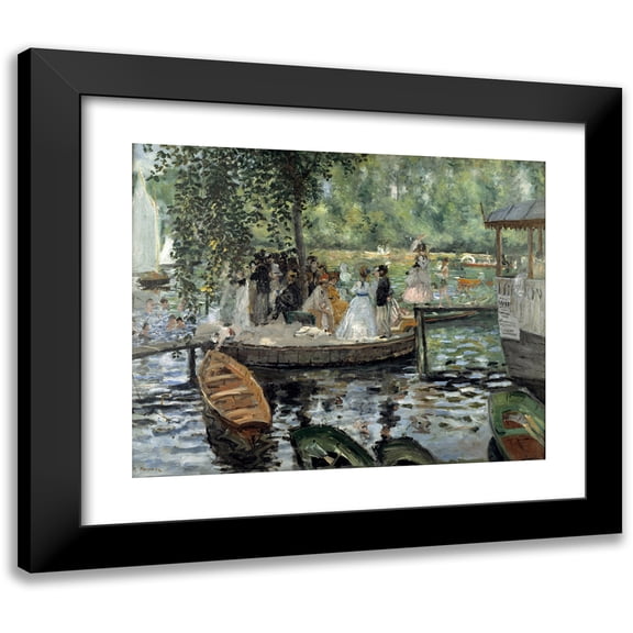 Pierre-Auguste Renoir 14x12 Black Modern Framed Museum Art Print Titled - The Grenouillere