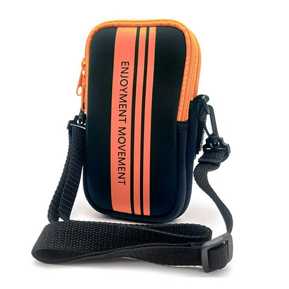 Sports Armband Outdoor Sweat-Proof Running Arm Band Crossbody Shoulder Casual Wallet Purse Gym Fitness Travel Small Cell Phone Bag Key Holder Fits Phones Up to 6.5 inch (Length Less than 160mm)