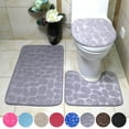 thumbnail image 1 of LSLJS Bathroom Rugs Sets 3 Piece Bathroom Carpet, Super Soft Non Slip Bathtub Carpet and Absorbent Bath Mat, Bathroom Carpet, Plush Bath Mat for Bathroom, 1 of 8