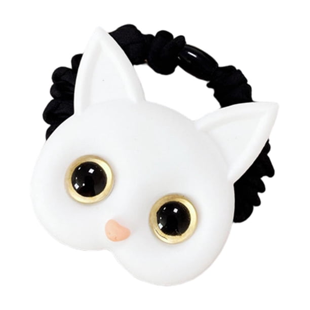 Gato de dibujos animados Headwear Lazos para el cabello Cuerda para el blanco Zulema Lazos para el cabello de las mujeres