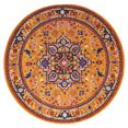thumbnail image 2 of United Weavers Caledonia Zaylee Farmhouse Medallion Area Rug, Burnt Orange, 7'10" x 7'10", 2 of 5
