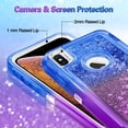 thumbnail image 5 of For Apple iPhone XR Tough Defender Sparkling Liquid Glitter Heart Case Cover Blue, 5 of 5