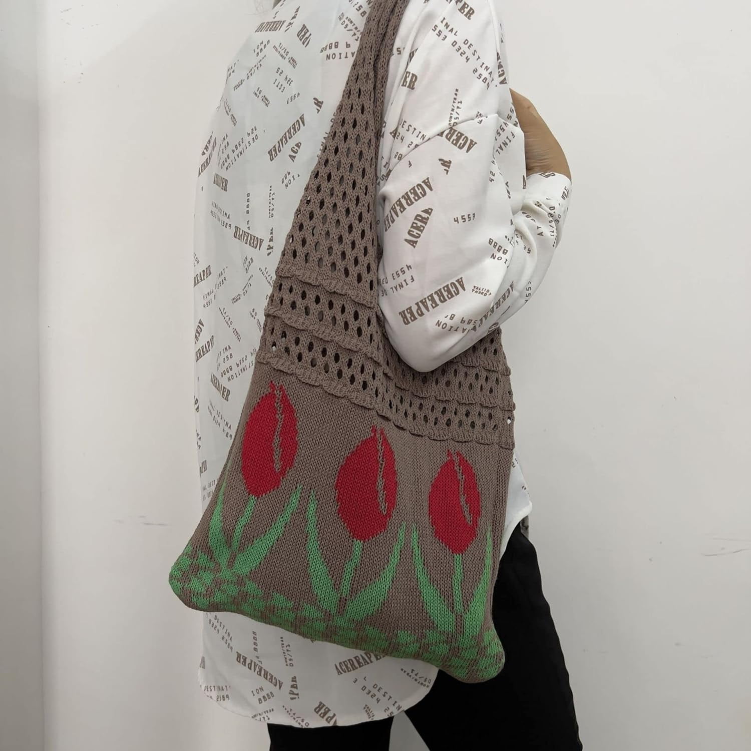 Kukuzhu Fairy Tote Bag Aesthetic Tote Bag Y2k Bag Tote Bag Aesthetic Y2k Crochet Tote Bag Aesthetic