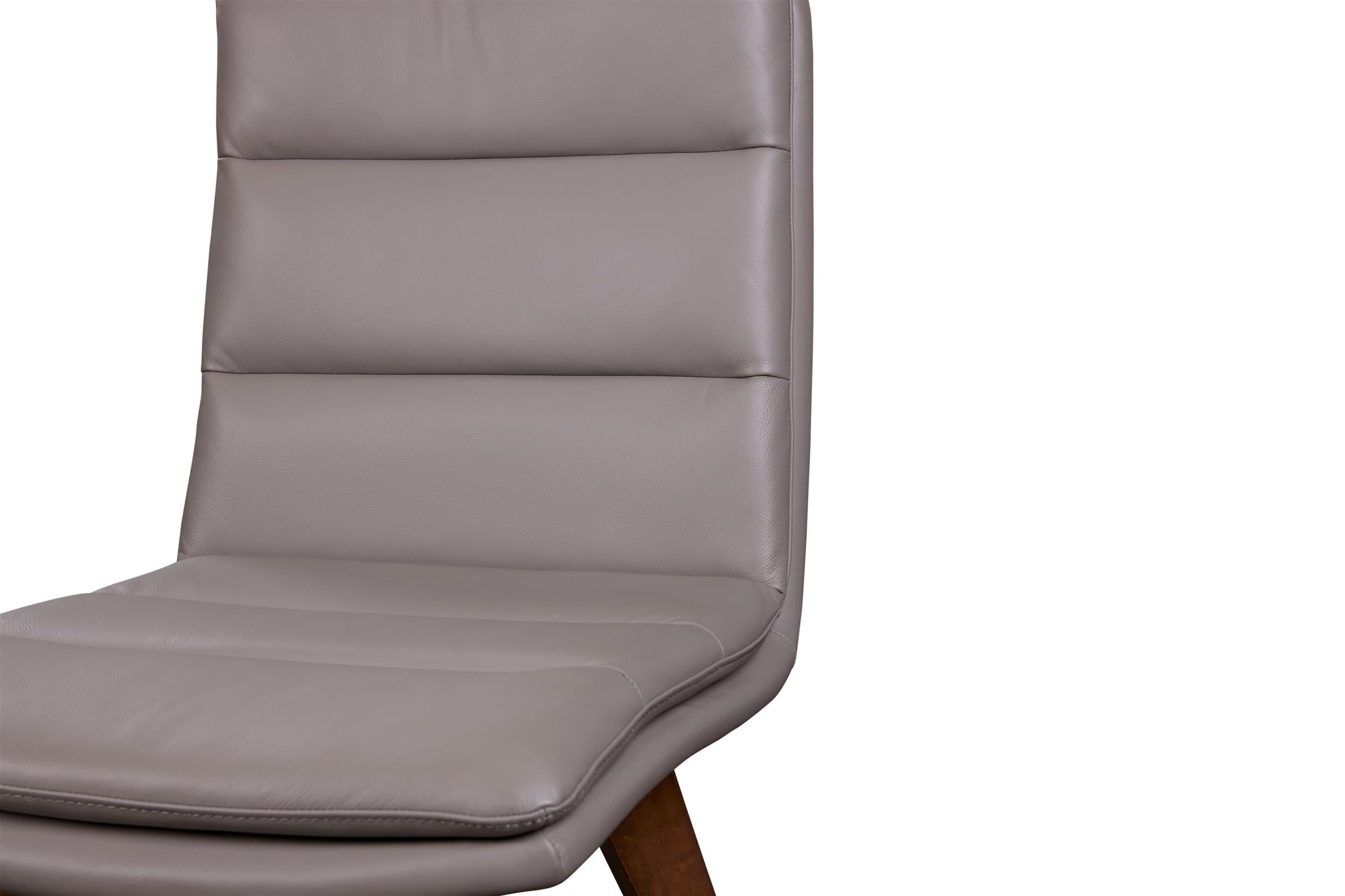 Porter Designs Castor Genuine Leather Dining Chair in Gray (Set of 2)