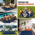 thumbnail image 4 of Navy Blue Geometric Outdoor Rug for Patio/Deck/Porch, Non-Slip Large Area Rug 6 x 9 Ft, Farmhouse Geo Retro Art Watercolor Indoor Outdoor Rugs Washable Area Rugs, Reversible Camping Rug Carpet Runner, 4 of 8