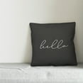 thumbnail image 2 of Creative Products Hello Thin Script Black and White 16x16 Indoor / Outdoor Pillow, 2 of 2
