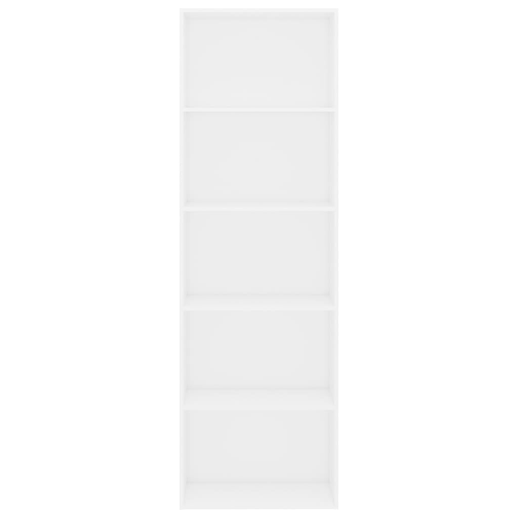 Kepooman 23" Book Cabinet, 5-layer Floor Cabinet for Home, Side Corner Storage Cabinet for Living Room, White