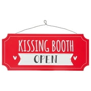 Way To Celebrate Valentine's Day Hanging Sign Decoration, Kissing Booth