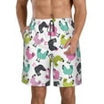 thumbnail image 2 of Uemuo Funny Chicken Pattern Men's Swim Trunks Hawaiian Beach Bathing Suit Swimsuits Beach Quick-Dry Shorts with Pockets-Small, 2 of 9