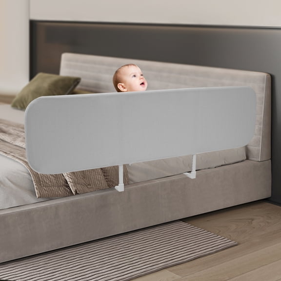 PEAKORA Foldable 59 inch Extra Long Toddler Bed Rail Guard for Kids Elderly Adjustable
