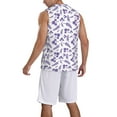 thumbnail image 2 of Sikiie Lavender Flowers Basketball Jersey Reversible Men's Mesh Athletic Sports Shirts Training Practice S-4XLXX-Large, 2 of 6
