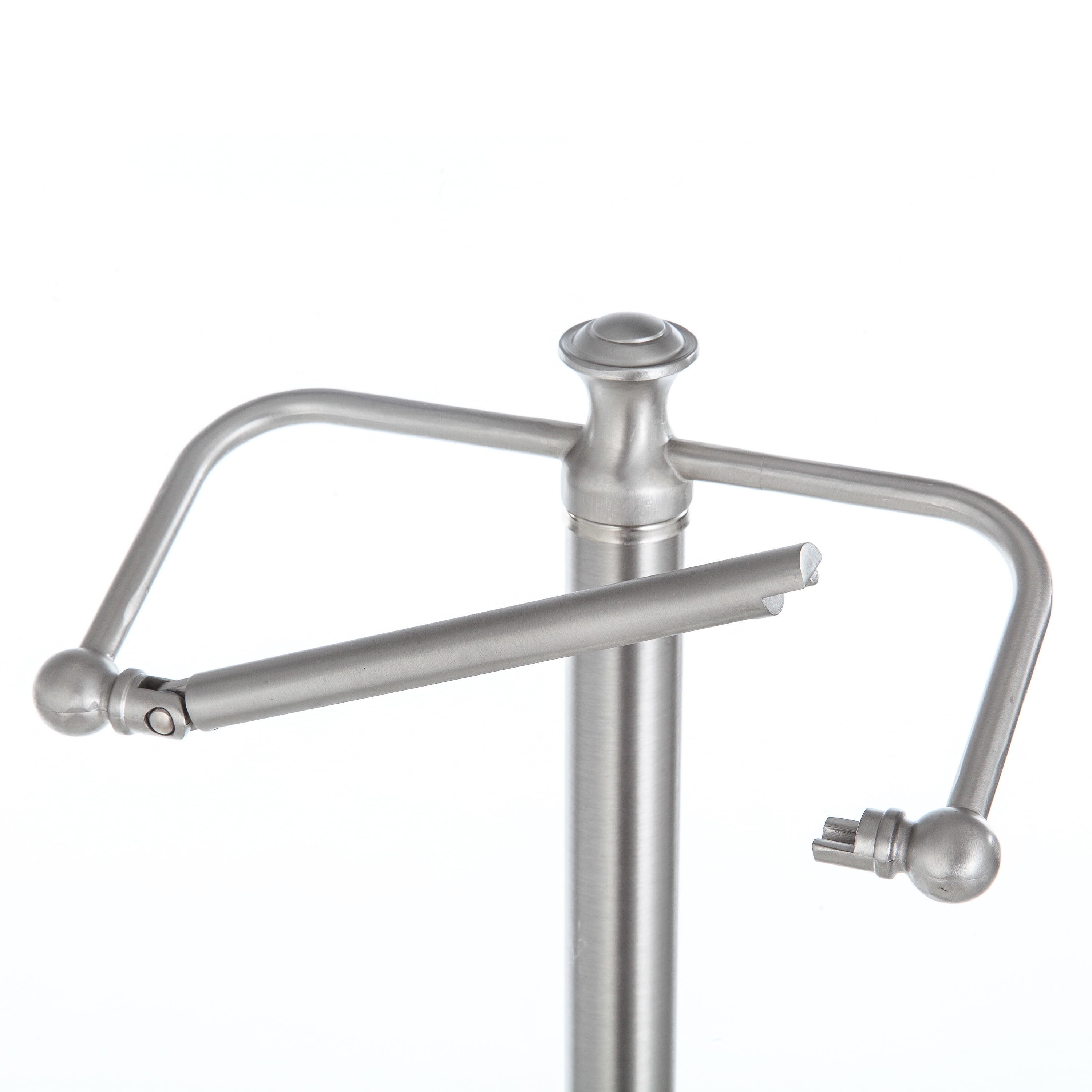 Free-Standing Toilet Paper Roll Holder, No Assembly, Satin Nickel