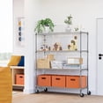 thumbnail image 3 of M MZG 4 Tier Metal Wire Shelving Unit Storage Rack Dimensions: 47.24"W x 17.7"D x 59"H, Chrome, 3 of 8