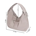 thumbnail image 2 of Gustave Women's Large Nylon Slouchy Hobo Bag Lightweight Soft Tote Bag Underarm Shoulder Handbag with Multiple Pockets for Casual Travel Daily Use - Beige, 2 of 7