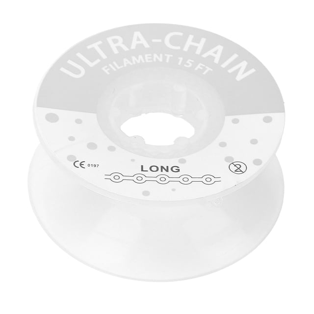 Cadena de ortodoncia de goma transparente, elástica y flexible, para ortodoncia dental, larga.