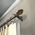 thumbnail image 2 of Gisela 13/16" Bay Window curtain rod 20"-36", 38"-72" - Cocoa,(ABay-07-7), 2 of 4