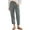 Gray, variant on Charmgo Womens Capris for Summer, Women's Fashion Stretchy High Waisted Straight Wide Leg Pants Cotton Loose Casual Pants with Pockets Cargo Pants Women Joggers for Women, Work Pants Women Blue L