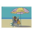 thumbnail image 1 of Umbrella Girl Cutting Board, Back Image of a Lady on a Deckchair Relaxing Chilling in Summer, Decorative Tempered Glass Cutting and Serving Board, in 3 Sizes, by Ambesonne, 1 of 2
