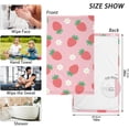 thumbnail image 3 of SKYSONIC 16"x28" Face Hand Towel Set, Strawberry Pattern Red Flower Love Cotton Washcloths, Quick-Dry Highly Absorbent Bath Towels 2 PCS for Bathroom Ktichen Travel SPA Gym, 3 of 7
