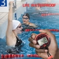 thumbnail image 4 of Eccomun Professional Digital Stopwatch Timer Waterproof Digital Handheld LCD Timer Chronograph Sports Counter with Strap for Swimming Running Football Training, 4 of 7