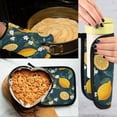 thumbnail image 5 of Yayeee Oven Mitts and Pot Holder Set of 2 Heat Resistant Kitchen Gloves Baking Hot Pad, Green Lemons, 5 of 5