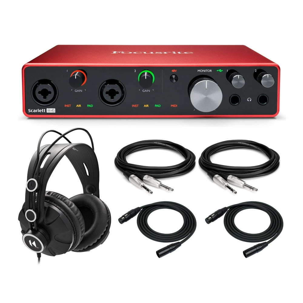 Focusrite Scarlett 8i6 3rd Gen 8x6 USB Audio Interface with Headphones