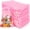 Pink, variant on 100 Christmas Organza Bags 4x6 - White Red Snowflake Organza Bag Drawstring Gift Bag Bulk Party Favor Mesh Bag Goodie Wrap Pouch Candy Jewelry Sachet Bracelet Fruit Protection Bag Holiday Wedding
