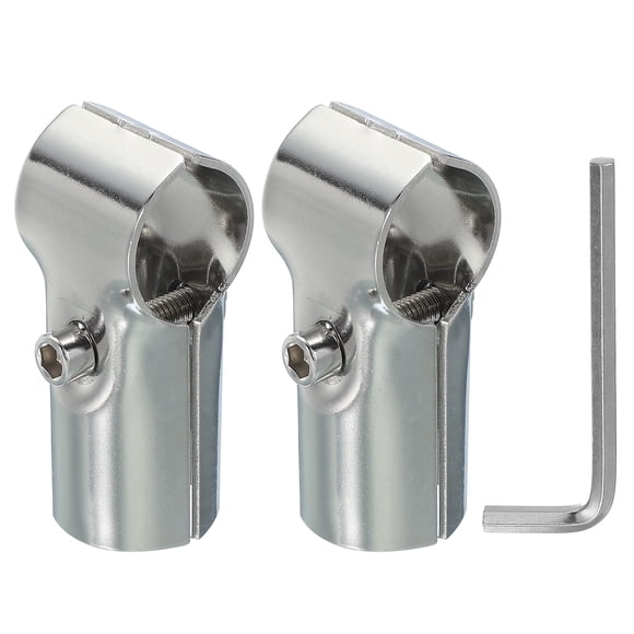 Uxcell Connecteurs de Pinces de Tuyau, Pinces de Clôture en Acier Inoxydable pour Porte-Manteaux Étagères de Magasin 1 Pouces