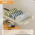 thumbnail image 2 of Pull Out Expandable Drawer, Kitchen Slide Out Cabinet Organizer Fixed with Adhesive Film, Pull Out Deep Extendable Sliding Shelf for Kitchen Cabinets, Pantry Organization - Bowl Rack, 2 of 5