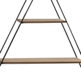 thumbnail image 2 of Saltoro Sherpi 3 Tier Wooden Wall Shelve with Triangle Metal Frame, Brown and Black, 2 of 2
