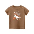 thumbnail image 4 of Abcomgle Girls Halloween Shirts 10-12 Spooky Dinosaur Graphic Tshirts for Kids Crewneck Short Sleeve T-Shirts for Girls Fall Funny Scary Tee Top Girls,11-12 Years, 4 of 4