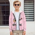 thumbnail image 4 of Psesaysky Kids Hoodie Sweatshirt Funny Skeleton Pink Long Sleeve Boys Girls Full Zip Jacket Tops Clothes for Toddlers(Age 8-10), 4 of 7