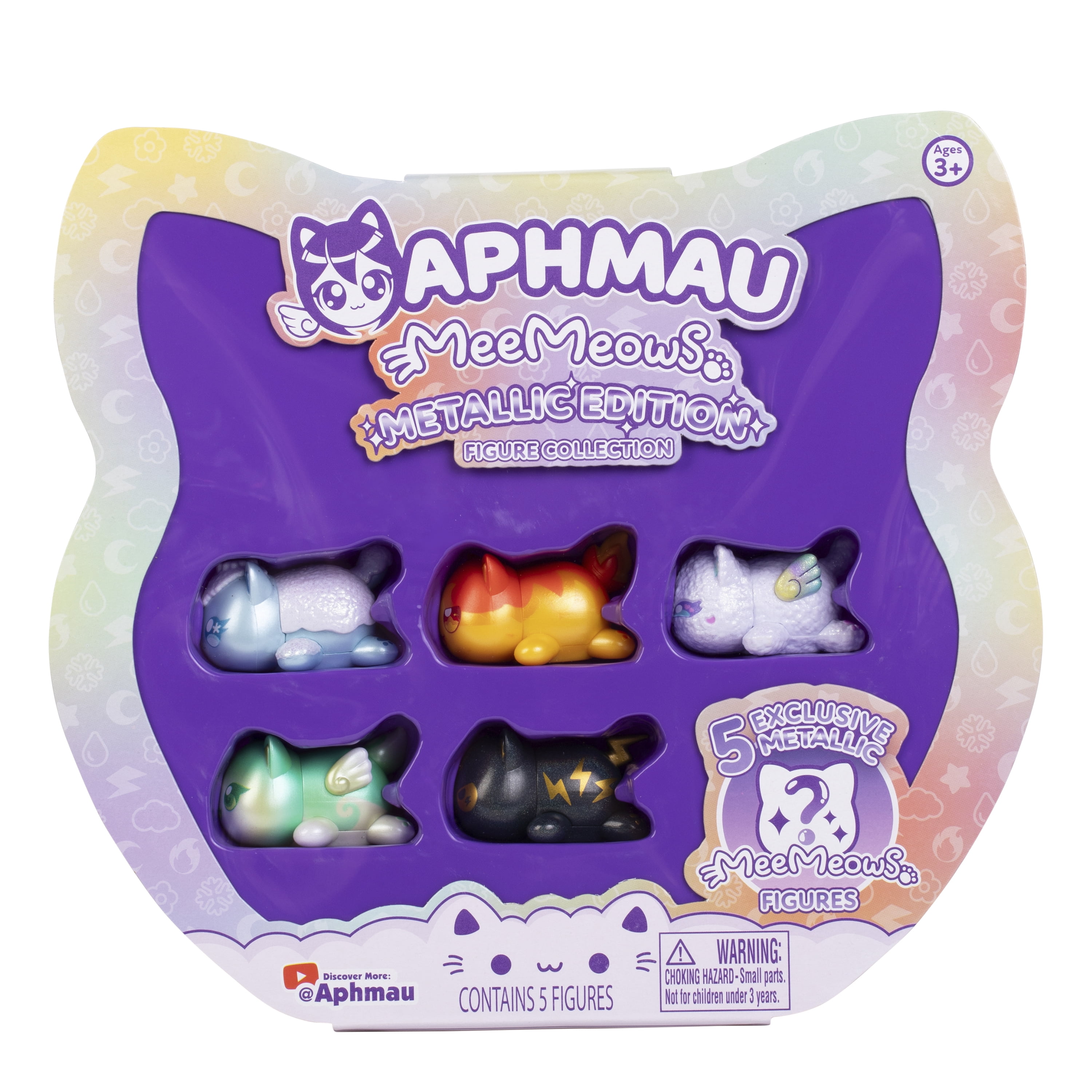 Aphmau Elemental MeeMeow Figures Multi-Pack- Metallic Edition For Ages 3+