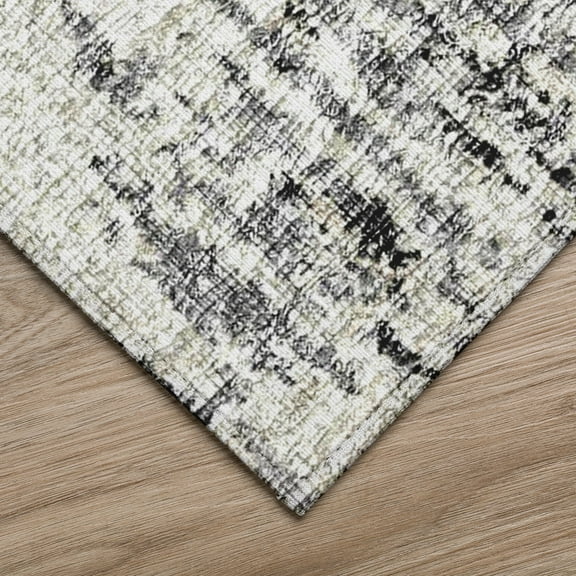 Addison Rugs Indoor/ Outdoor Accord Modern Brushstrokes Polyester Washable Rug New 9' x 12' - Grey